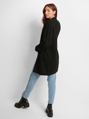 Threadbare Black Ladies Rozanna Cable Detail Cardigan - Image 2 of 4