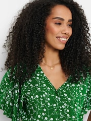 Threadbare Green & White Button Down Midi Dress - Image 4 of 4