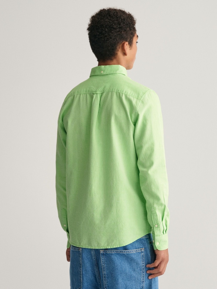 GANT Light Green Teens Shield Oxford 100% Cotton Shirt - Image 2 of 6
