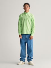 GANT Light Green Teens Shield Oxford 100% Cotton Shirt - Image 3 of 6