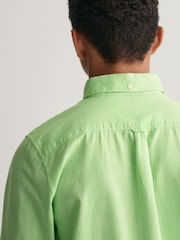 GANT Light Green Teens Shield Oxford 100% Cotton Shirt - Image 4 of 6