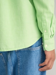 GANT Light Green Teens Shield Oxford 100% Cotton Shirt - Image 5 of 6
