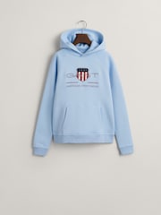 GANT Blue Teens Archive Shield Hoodie - Image 1 of 2
