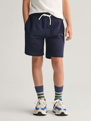 GANT Blue Kids Shield Sweat Shorts - Image 1 of 9