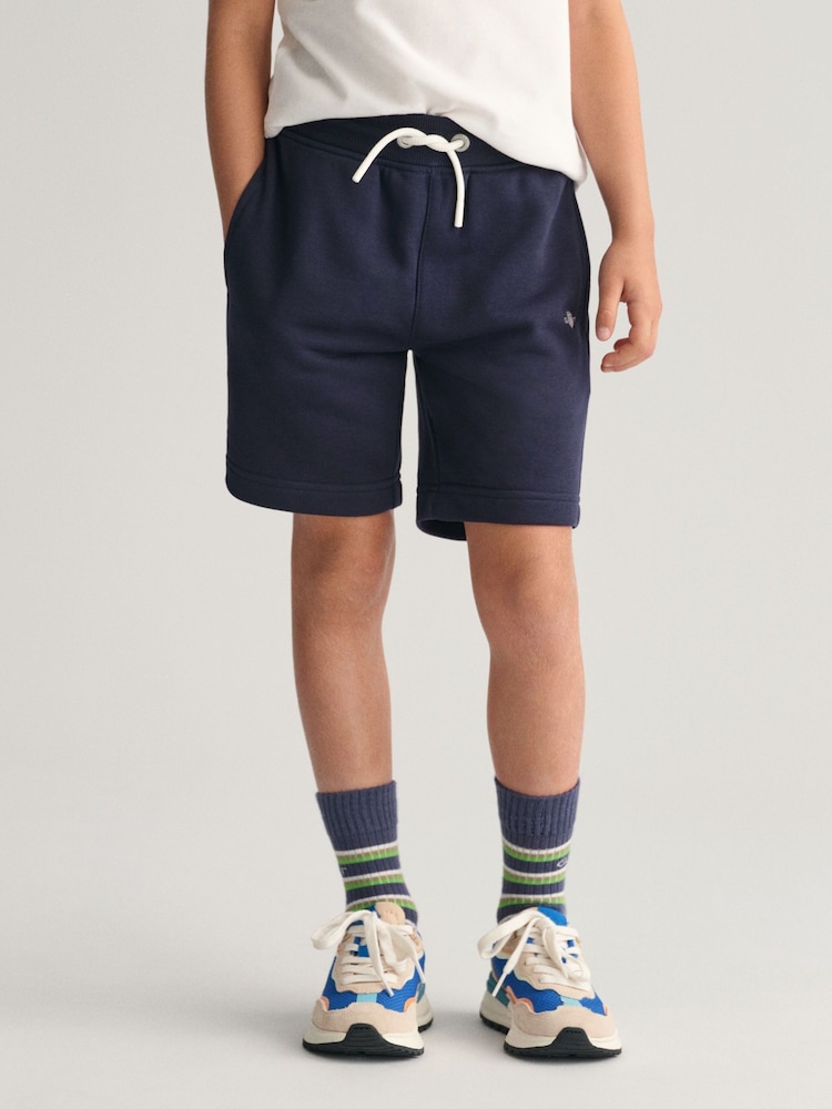 GANT Blue Kids Shield Sweat Shorts - Image 1 of 9
