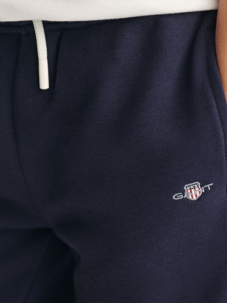 GANT Blue Kids Shield Sweat Shorts - Image 9 of 9