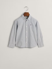 GANT Kids Shield Striped Oxford 100% Cotton Shirt - Изображение 8 из 8