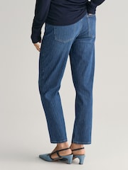 GANT Blue Straight Striped Ankle Length Jeans - Image 2 of 7