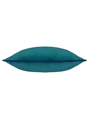 Furn Teal Blue Meridian Velvet 45cm X 45cm Cushion Cover - Image 3 of 5
