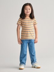 GANT Kids Shield Striped 100% Cotton T-Shirt - Изображение 3 из 6