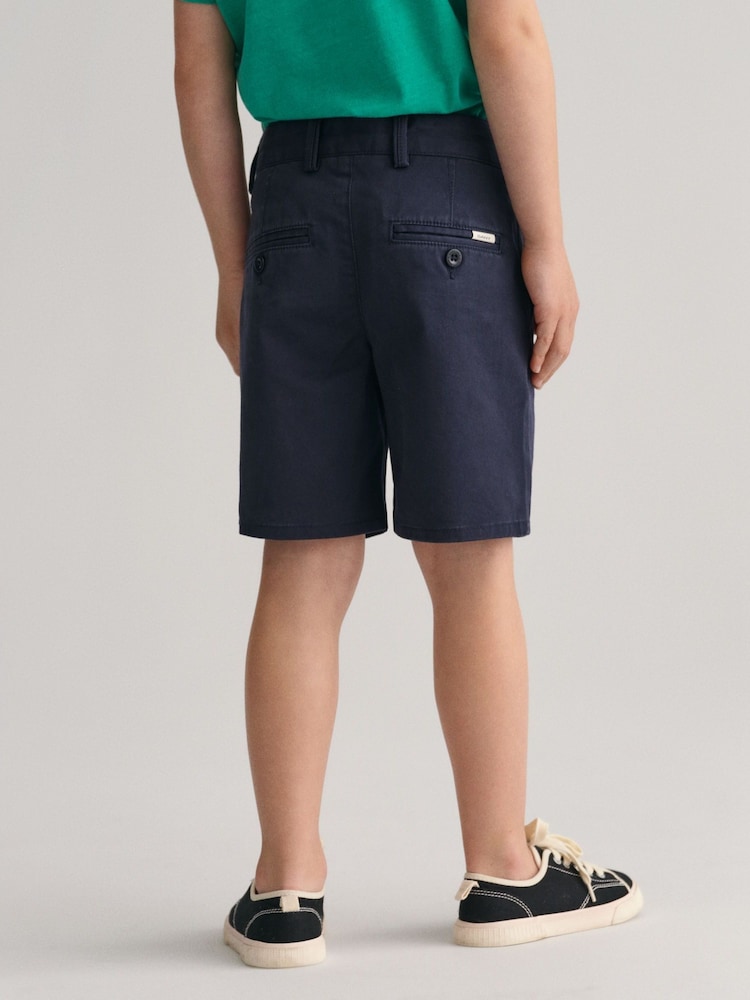 GANT Blue Kids Regular Fit Chino Shorts - Image 2 of 7