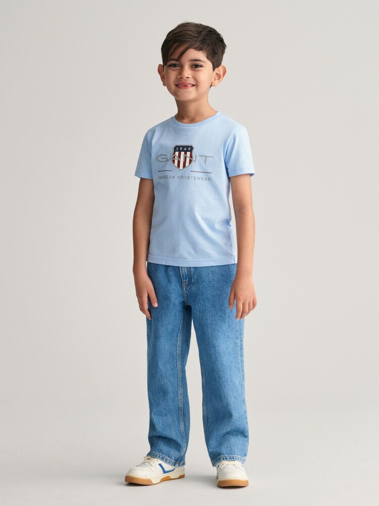 GANT Blue Kids Archive Shield T-Shirt - Image 3 of 6