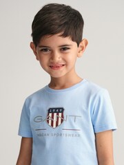 GANT Blue Kids Archive Shield T-Shirt - Image 4 of 6