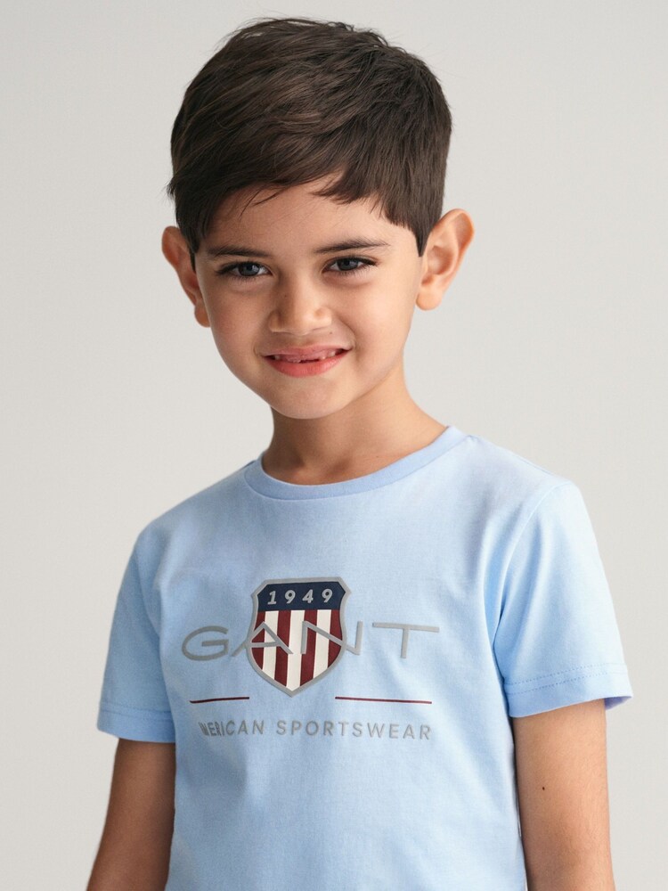 GANT Blue Kids Archive Shield T-Shirt - Image 4 of 6