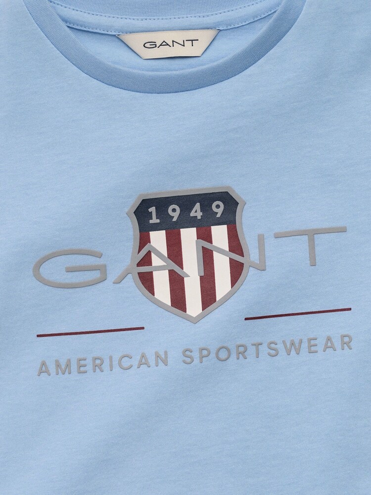 GANT Blue Kids Archive Shield T-Shirt - Image 6 of 6