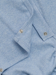 GANT Blue Baby Shield Ribbed Wrap Bodysuit - Image 3 of 4