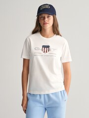 Белый - GANT Archive Shield Teens T-Shirt - Изображение 1 из 5