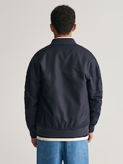 GANT Blue Teens Script Graphic Varsity Jacket - Image 2 of 6