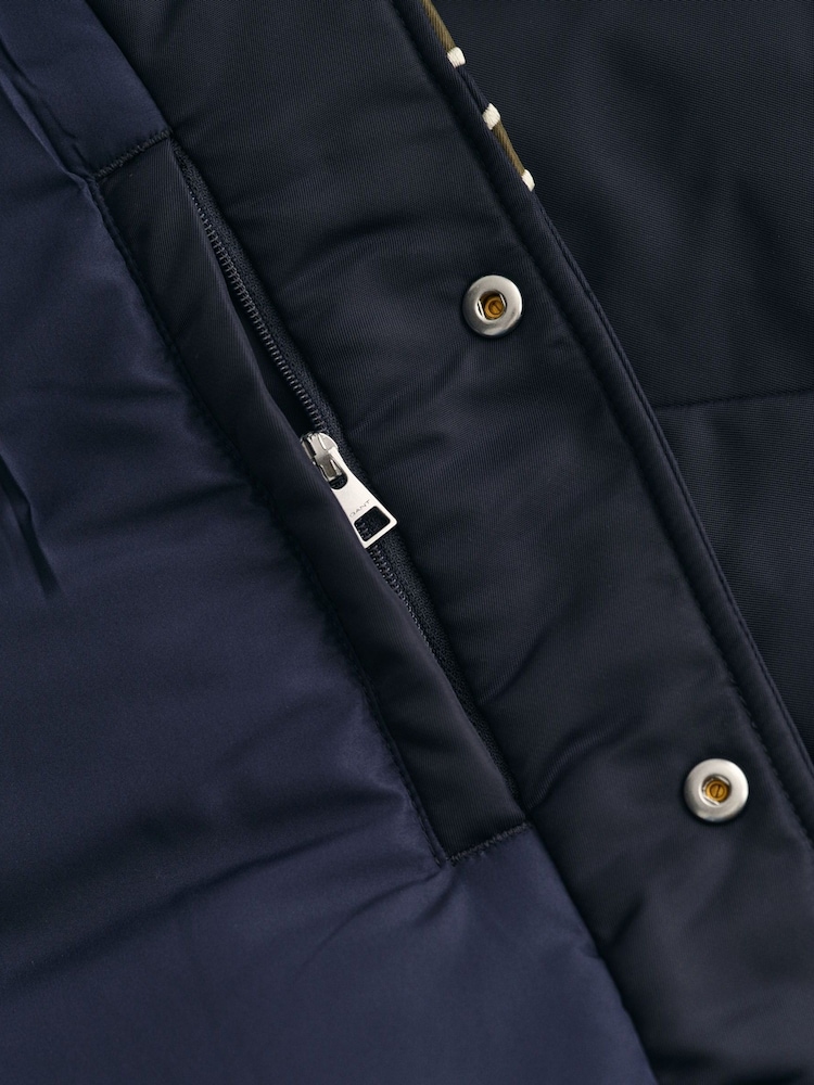 GANT Blue Teens Script Graphic Varsity Jacket - Image 6 of 6