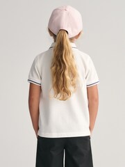 GANT White Kids Tipped Shield Piqué Polo Shirt - Image 2 of 6