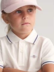 GANT White Kids Tipped Shield Piqué Polo Shirt - Image 4 of 6