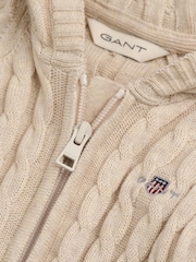 GANT Cream Baby Shield 100% Cotton Cable Knit One-Piece - Image 2 of 2