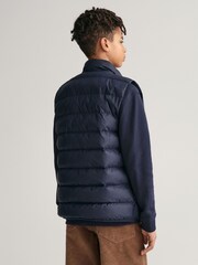 GANT Blue Teens Shield Light Padded Gilet - Image 2 of 5