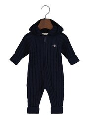 GANT Blue Baby Shield 100% Cotton Cable Knit One-Piece - Image 3 of 5