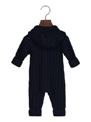 GANT Blue Baby Shield 100% Cotton Cable Knit One-Piece - Image 4 of 5