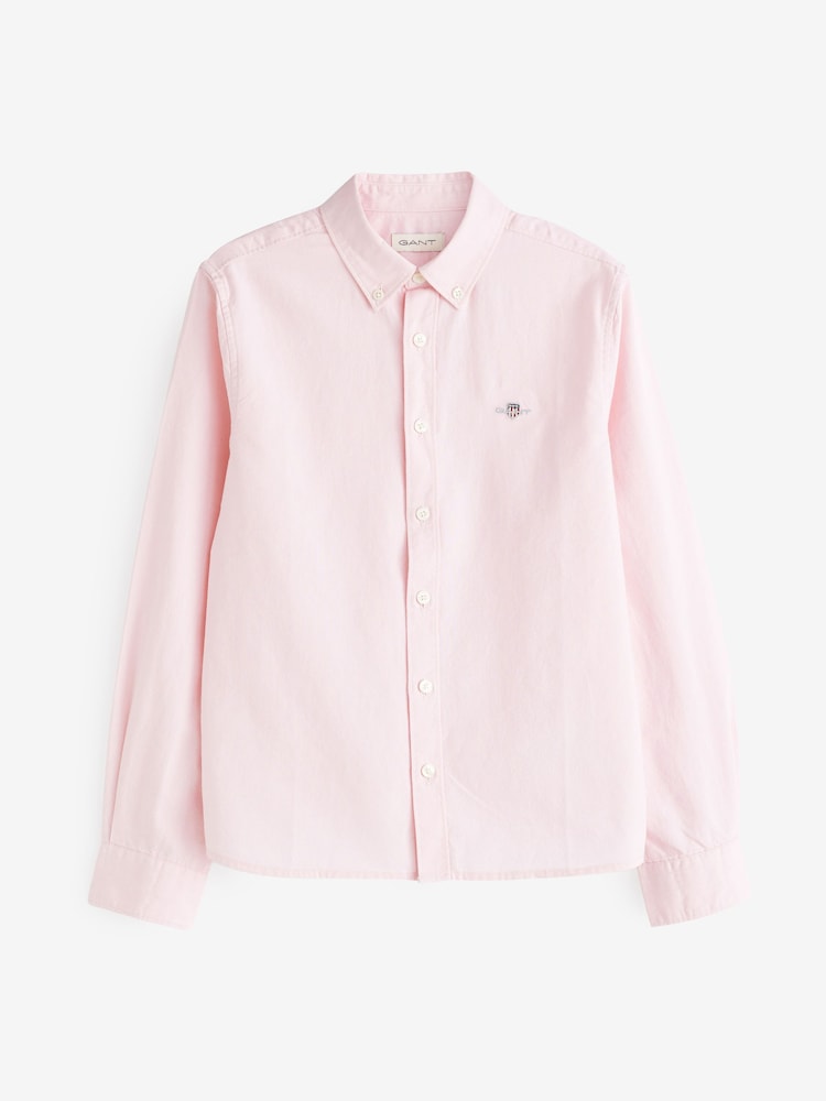 GANT Pink Shield Logo Oxford Shirt - Image 1 of 4