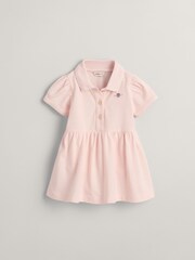 GANT Pink Baby Girl Piqué Polo Dress - Image 1 of 3