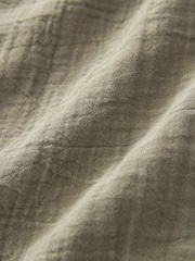 Khaki Green Textured Cotton Pull On Trousers - Image 7 of 7