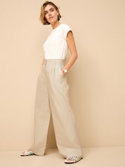 Stone - Elegante Hose mit weitem Bein aus Baumwollmix - Bild 1 von 6