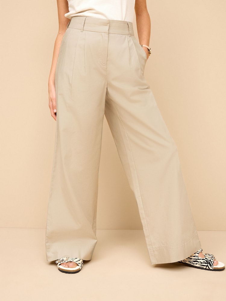 Stone - Elegante Hose mit weitem Bein aus Baumwollmix - Bild 2 von 6