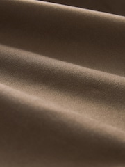 Schokoladenbraun - Elegante Hose mit weitem Bein aus Baumwollmix - Bild 7 von 7