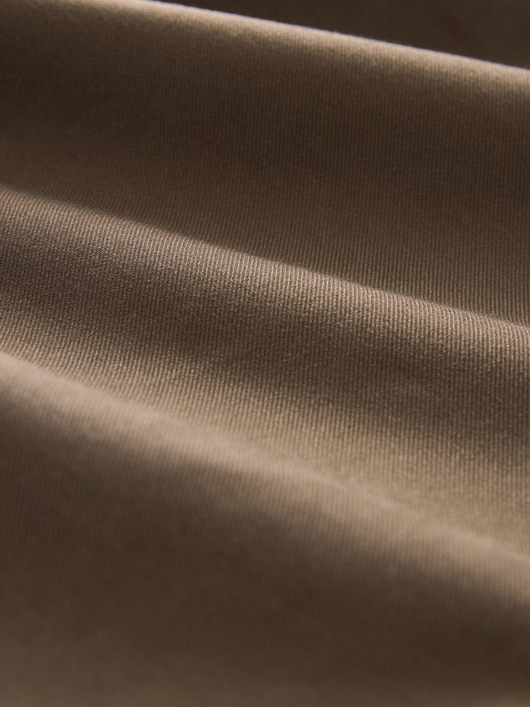 Schokoladenbraun - Elegante Hose mit weitem Bein aus Baumwollmix - Bild 7 von 7