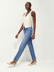 Ecru Linen Blend Summer Waistcoat - Image 12 of 13