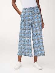 Navy Floral Jersey Culottes - Image 1 of 6