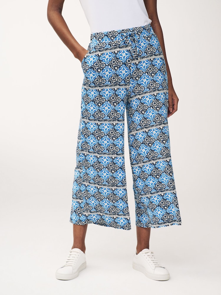 Navy Floral Jersey Culottes - Image 1 of 6