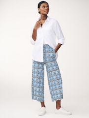 Navy Floral Jersey Culottes - Image 2 of 6