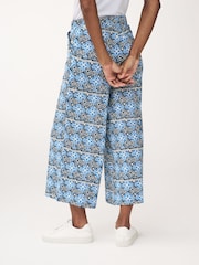 Navy Floral Jersey Culottes - Image 3 of 6