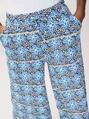 Navy Floral Jersey Culottes - Image 4 of 6