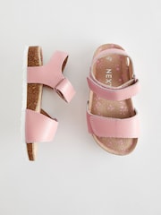 Pink Standard Fit (F) Leather Corkbed Sandals - Image 5 of 6