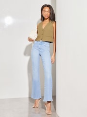 Lipsy Camel Fitted Tailored Buttoned Waistcoat - Image 2 of 4