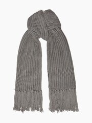 Dune London Grey Luxem Cashmere Mix Knitted Scarf - Image 1 of 1