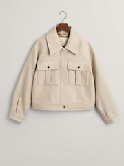 GANT Cream Textured Jacket - Image 13 of 14