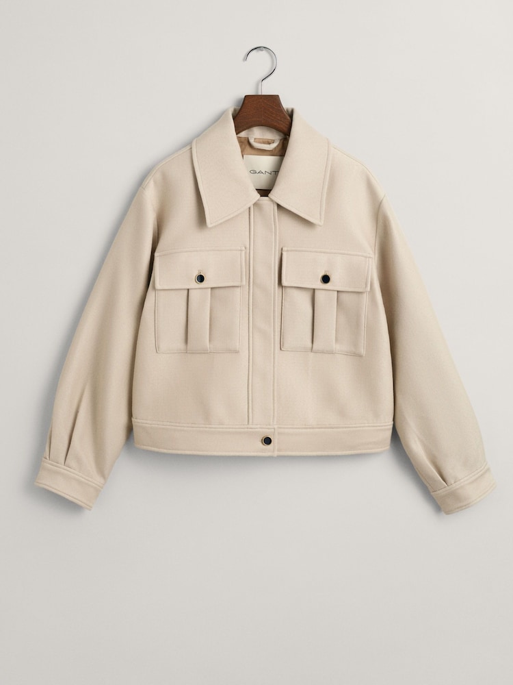 GANT Cream Textured Jacket - Image 14 of 14