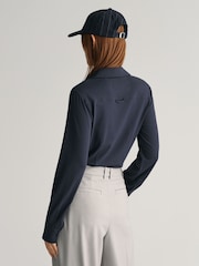 GANT Blue Slim Fit Jersey Shirt - Image 3 of 14