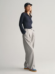 GANT Blue Slim Fit Jersey Shirt - Image 5 of 14