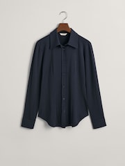 GANT Blue Slim Fit Jersey Shirt - Image 13 of 14